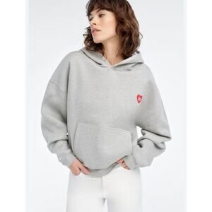 Favorite Daughter Heart Logo Hoodie - Heather Grey XL